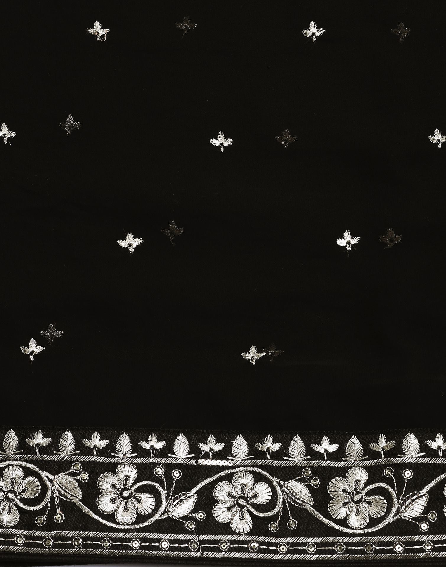 Black Embroidery Saree | Leemboodi