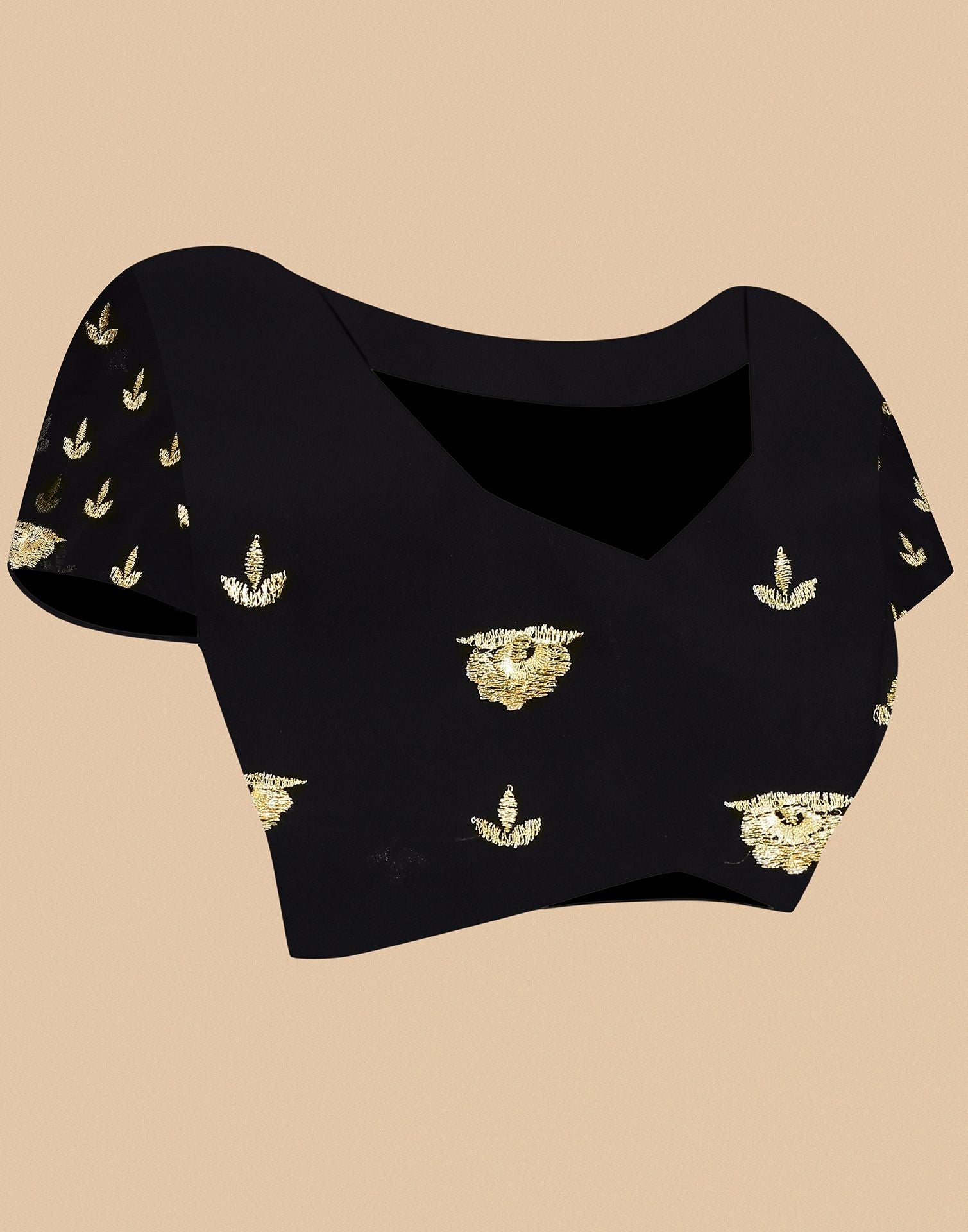 Black Embroidery Saree | Leemboodi