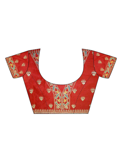 Black Silk Embroidery Saree | Leemboodi