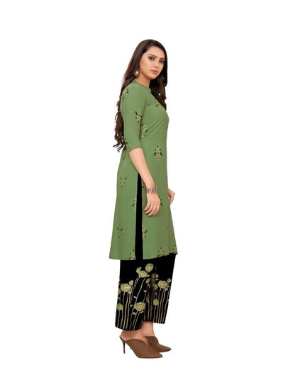 Green Printed Rayon Kurti | Sudathi
