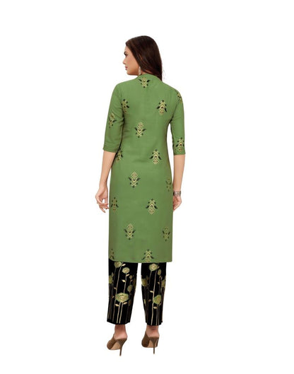 Green Printed Rayon Kurti | Sudathi