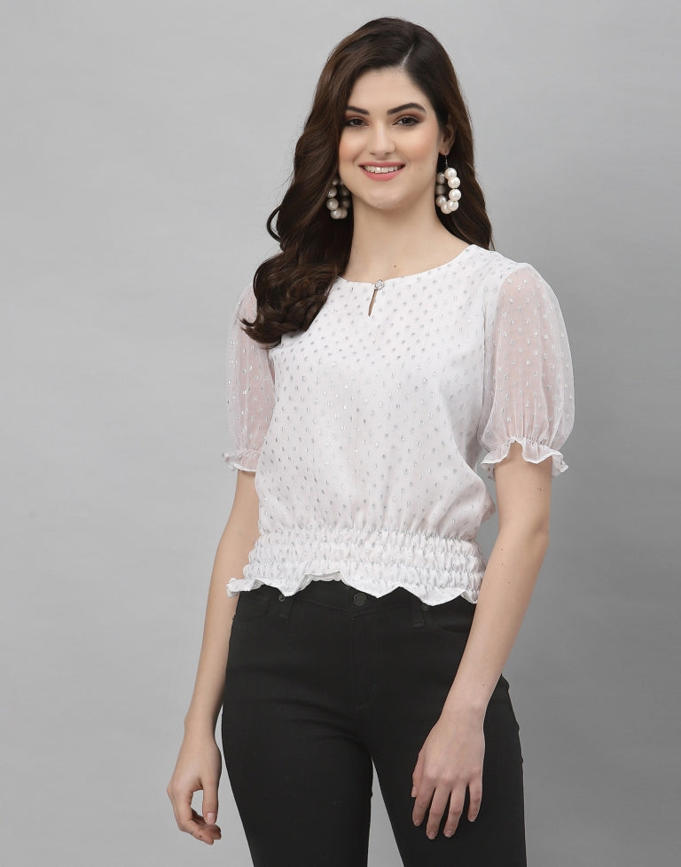 White Woven Top | Sudathi