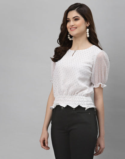 White Woven Top | Sudathi