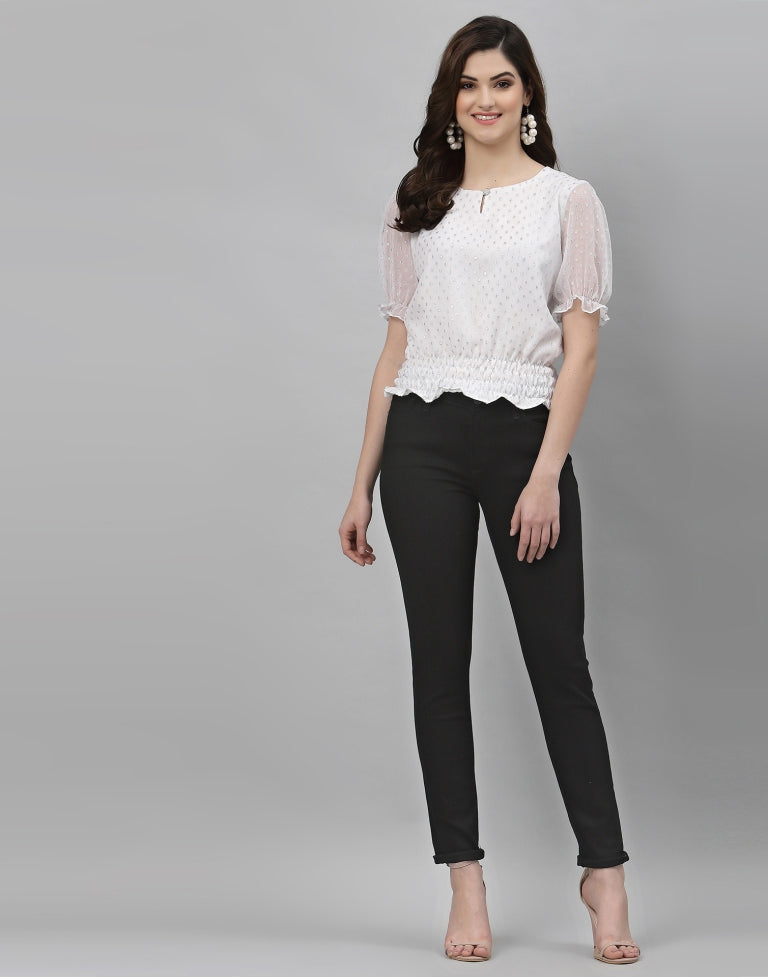 White Woven Top | Sudathi