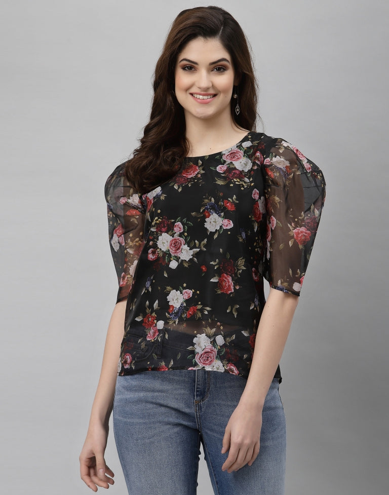 Black Printed Top | Sudathi