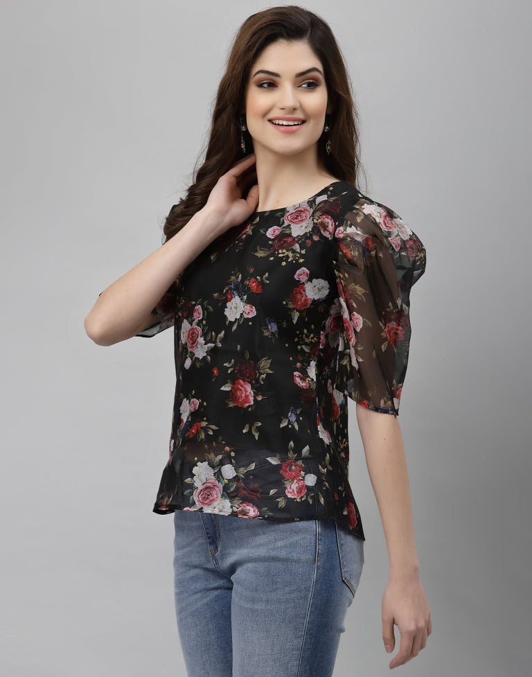 Black Printed Top | Sudathi