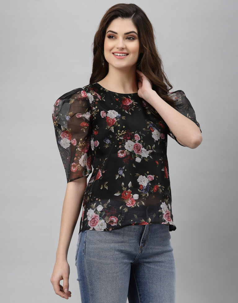 Black Printed Top | Sudathi