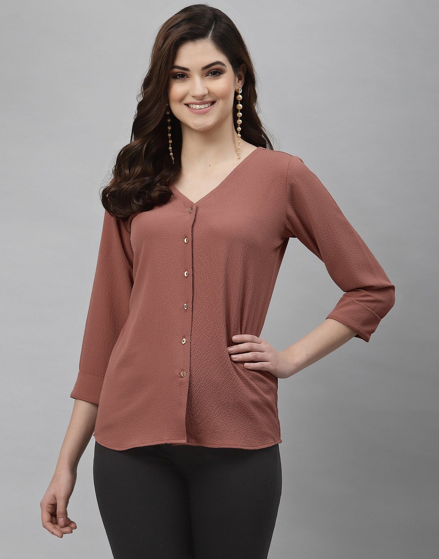 Rust Solid Shirt | Sudathi