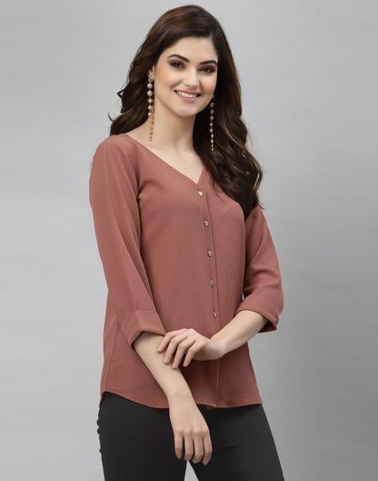 Rust Solid Shirt | Sudathi