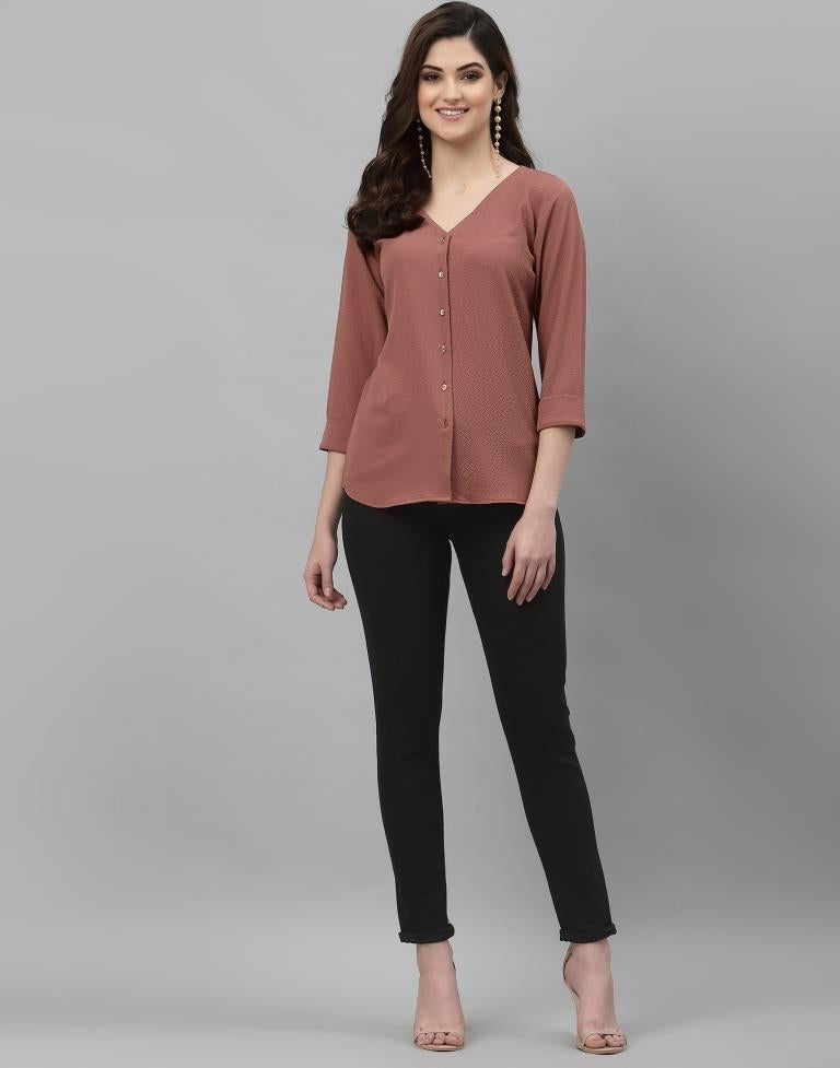 Rust Solid Shirt | Sudathi