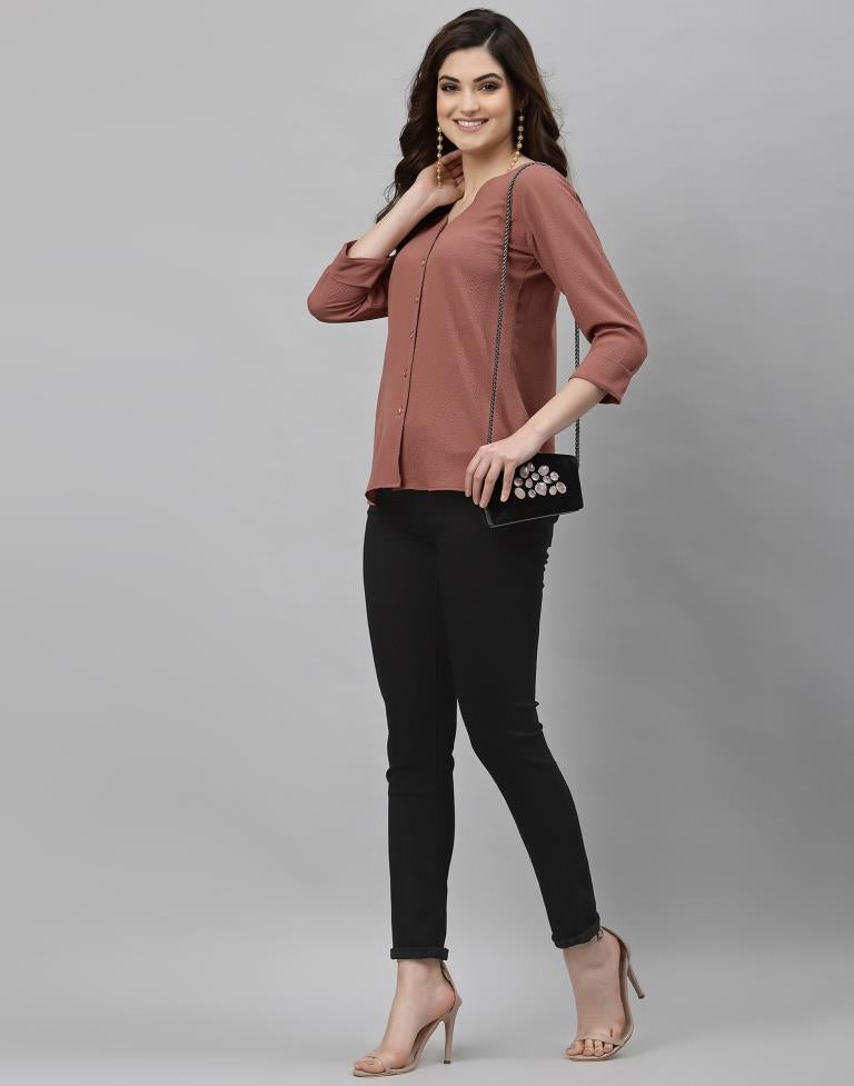 Rust Solid Shirt | Sudathi