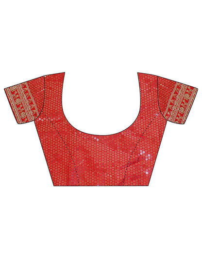Red Printed Saree | Leemboodi