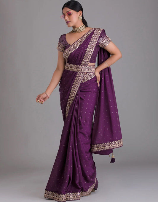 Wine Printed Saree | Leemboodi