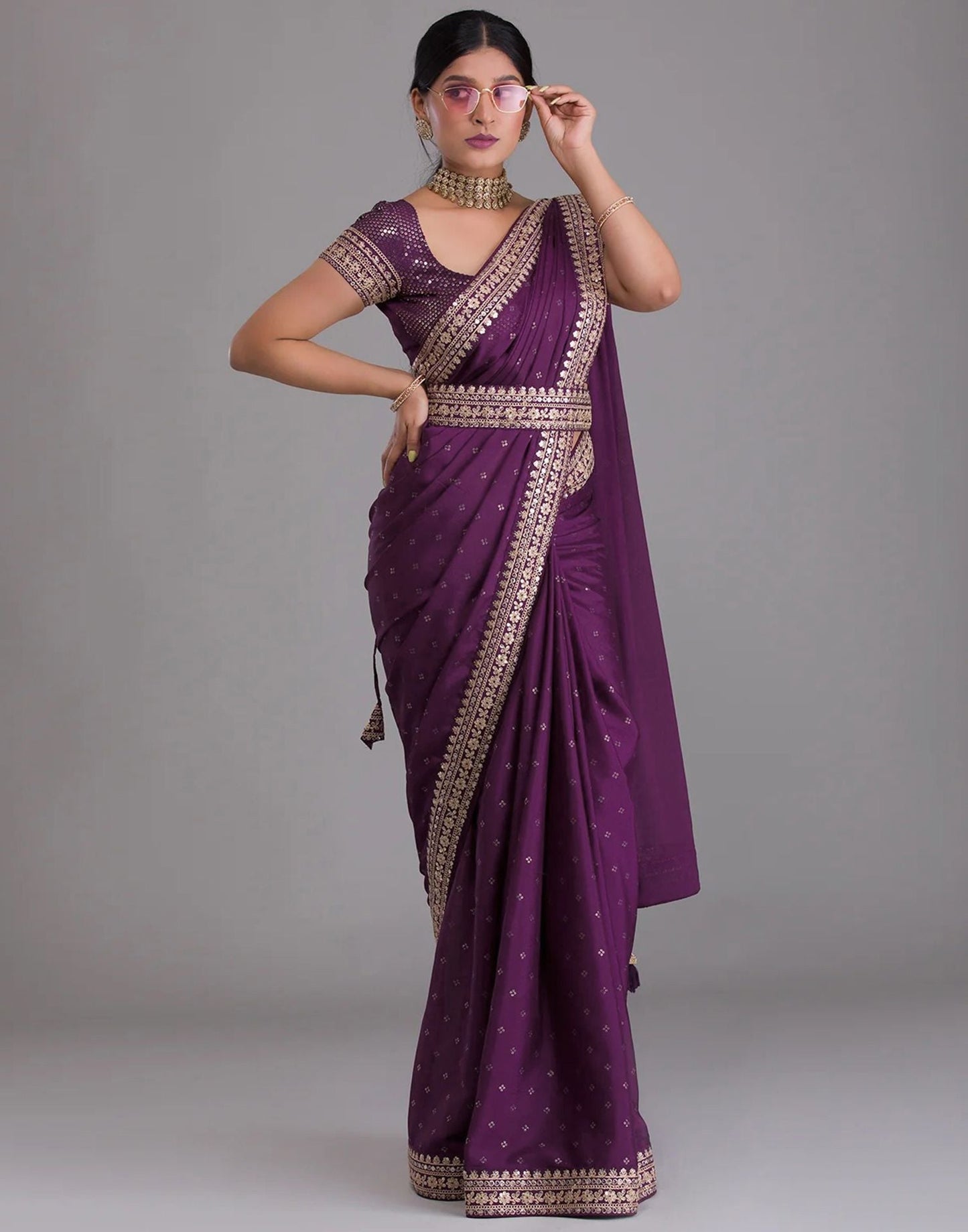 Wine Printed Saree | Leemboodi