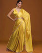 Yellow Silk Bandhani Saree | Leemboodi