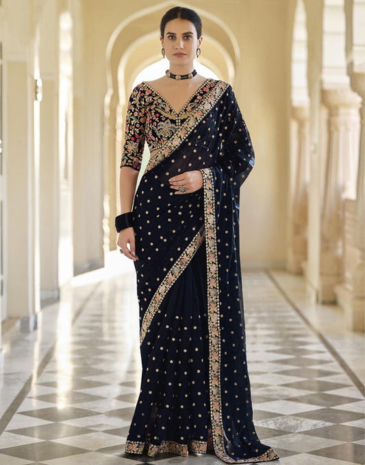 Black Sequence Saree | Leemboodi