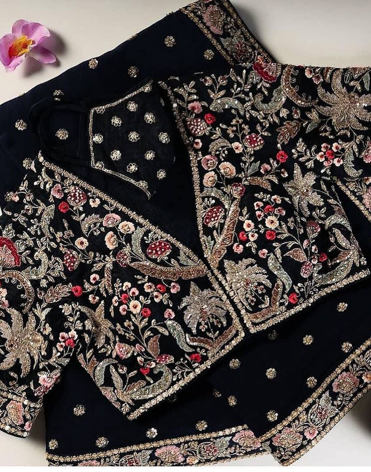 Black Sequence Saree | Leemboodi
