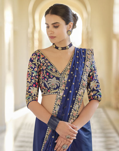 Blue Sequence Saree | Leemboodi