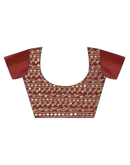 Maroon Silk Saree | Leemboodi