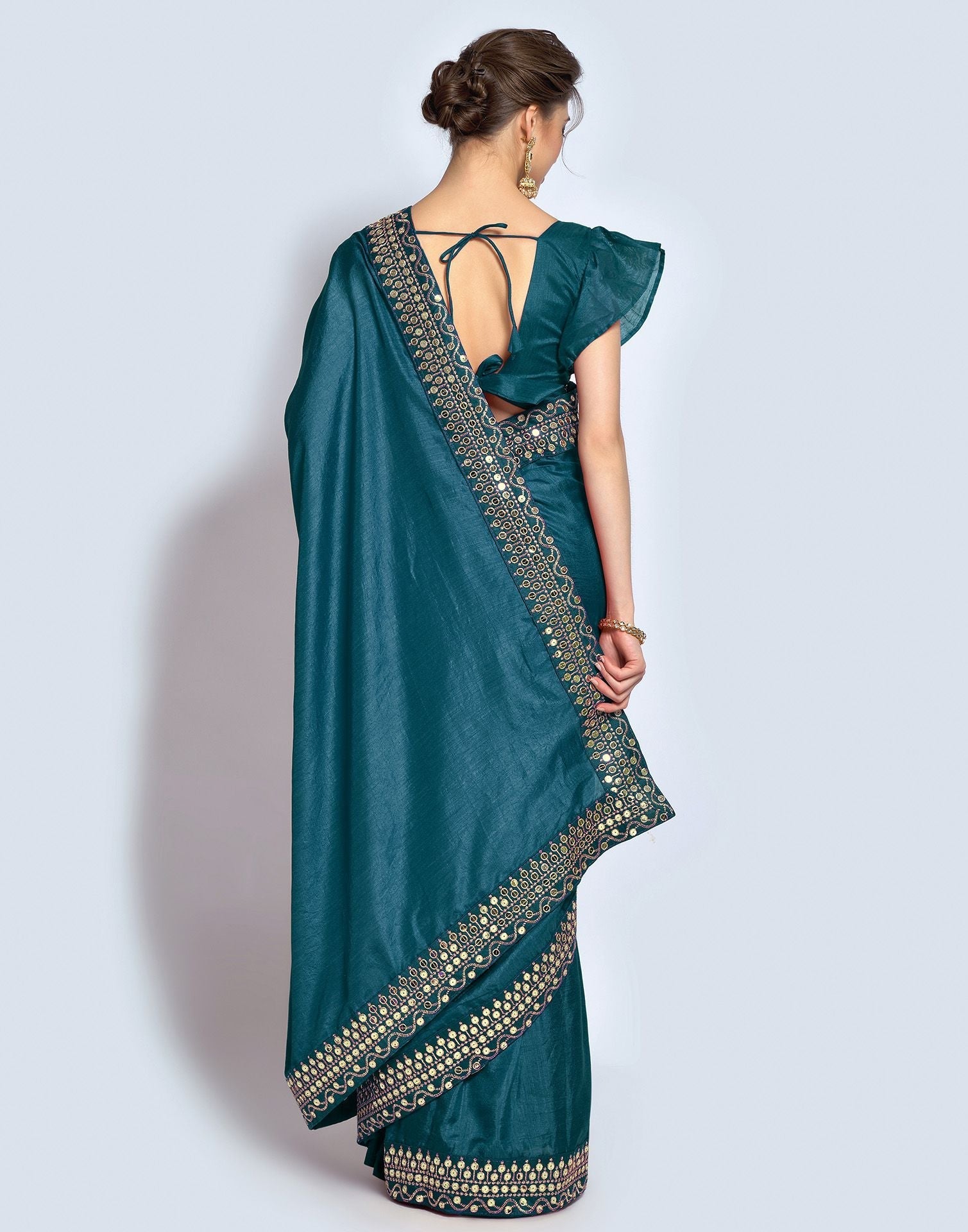 Navy Blue Silk Saree | Leemboodi
