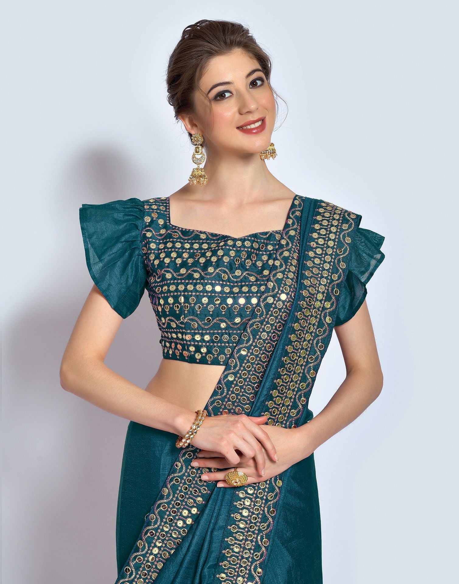 Navy Blue Silk Saree | Leemboodi