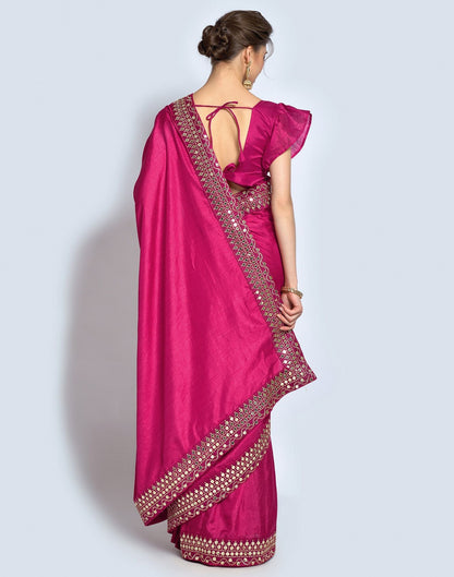 Rani Pink Silk Saree | Leemboodi