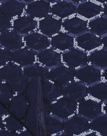 Navy Blue Sequence Saree | Leemboodi