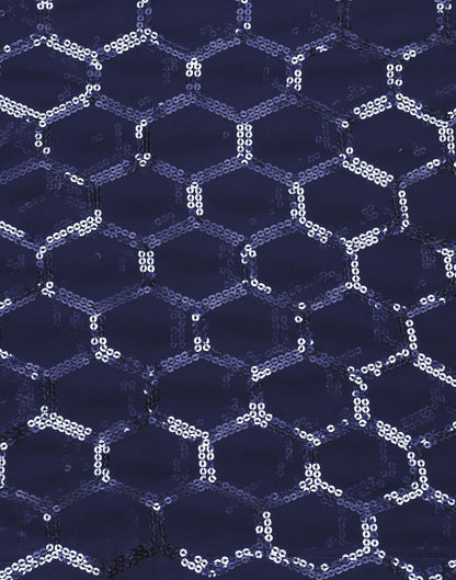 Navy Blue Sequence Saree | Leemboodi