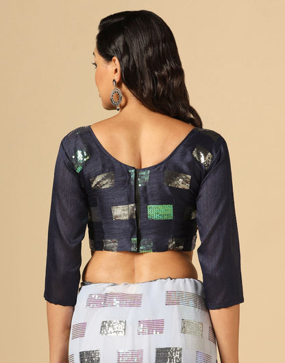 Blue Sequence Saree | Leemboodi