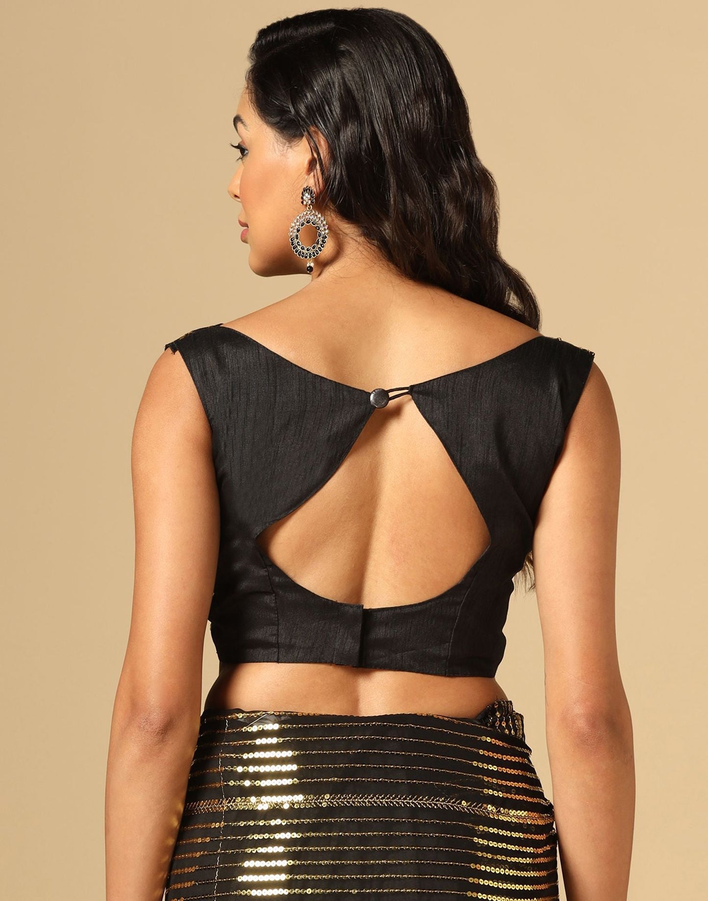 Black Sequence Saree | Leemboodi