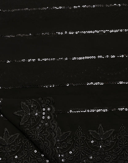 Black Sequence Saree | Leemboodi