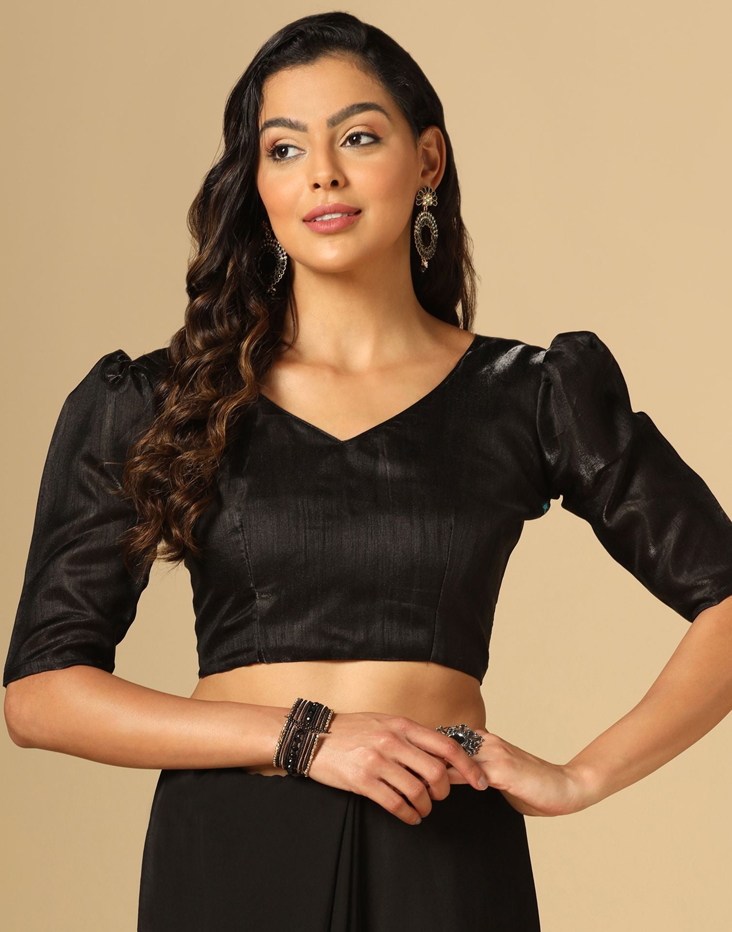 Black Sequence Saree | Leemboodi