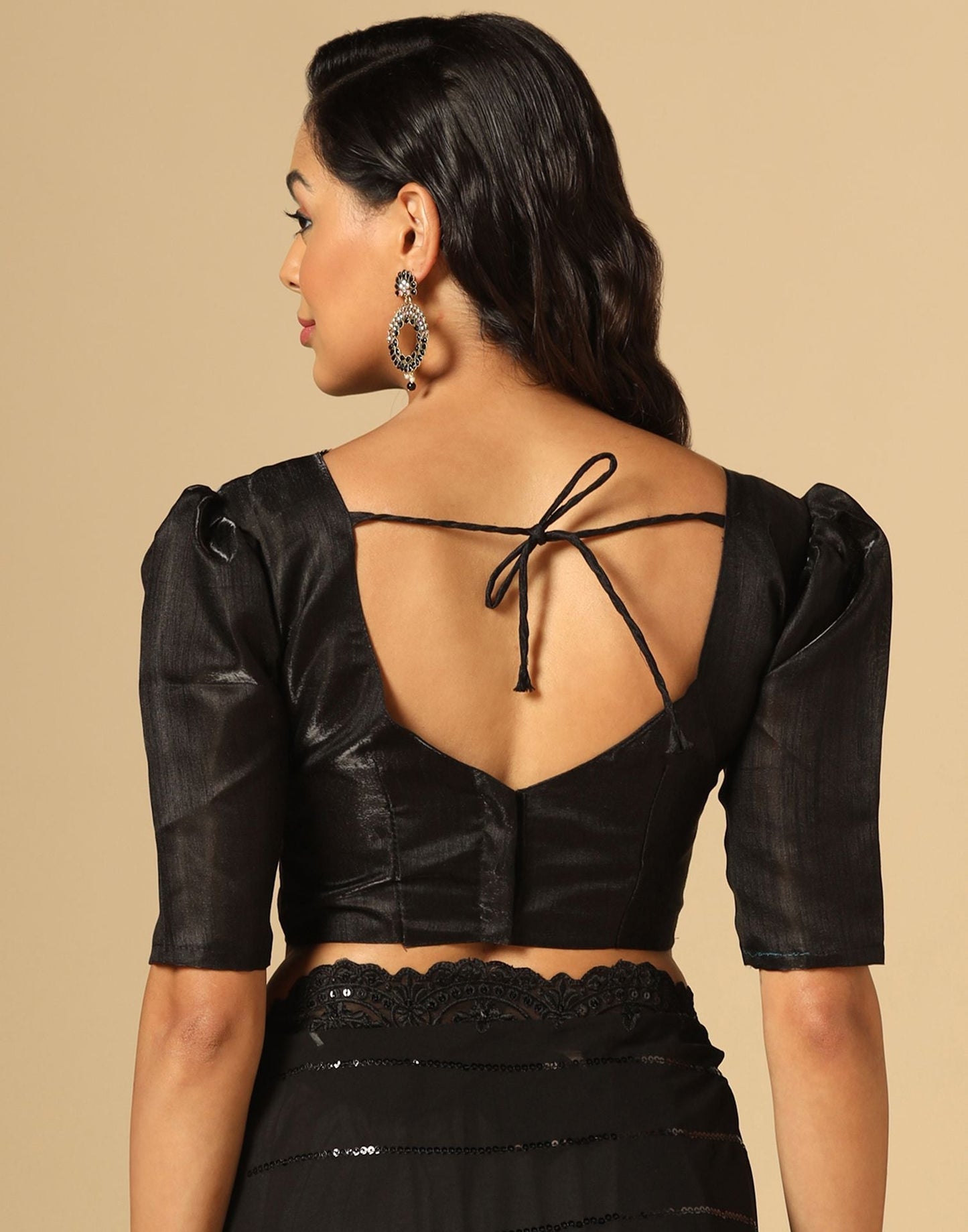 Black Sequence Saree | Leemboodi