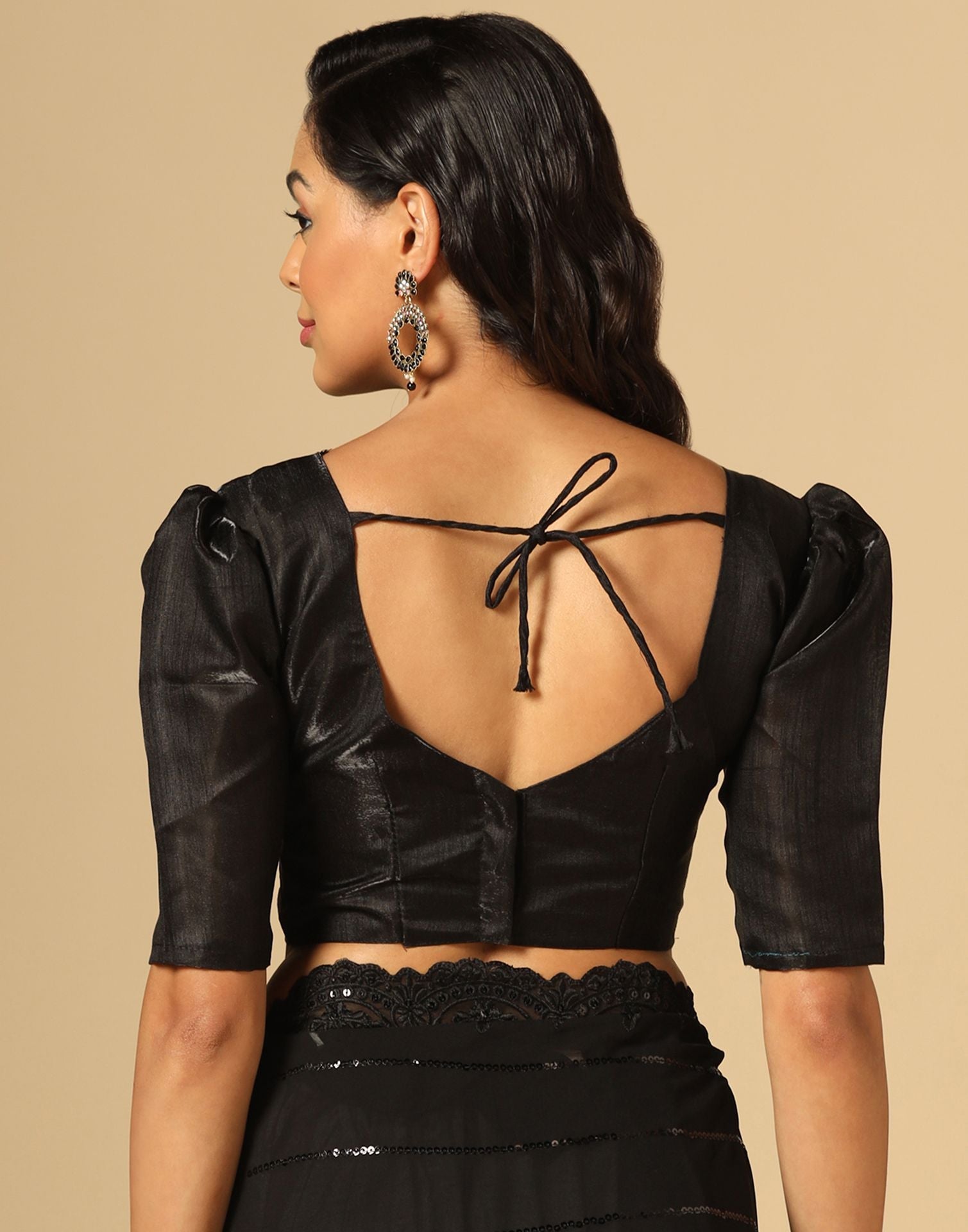 Black Sequence Saree | Leemboodi