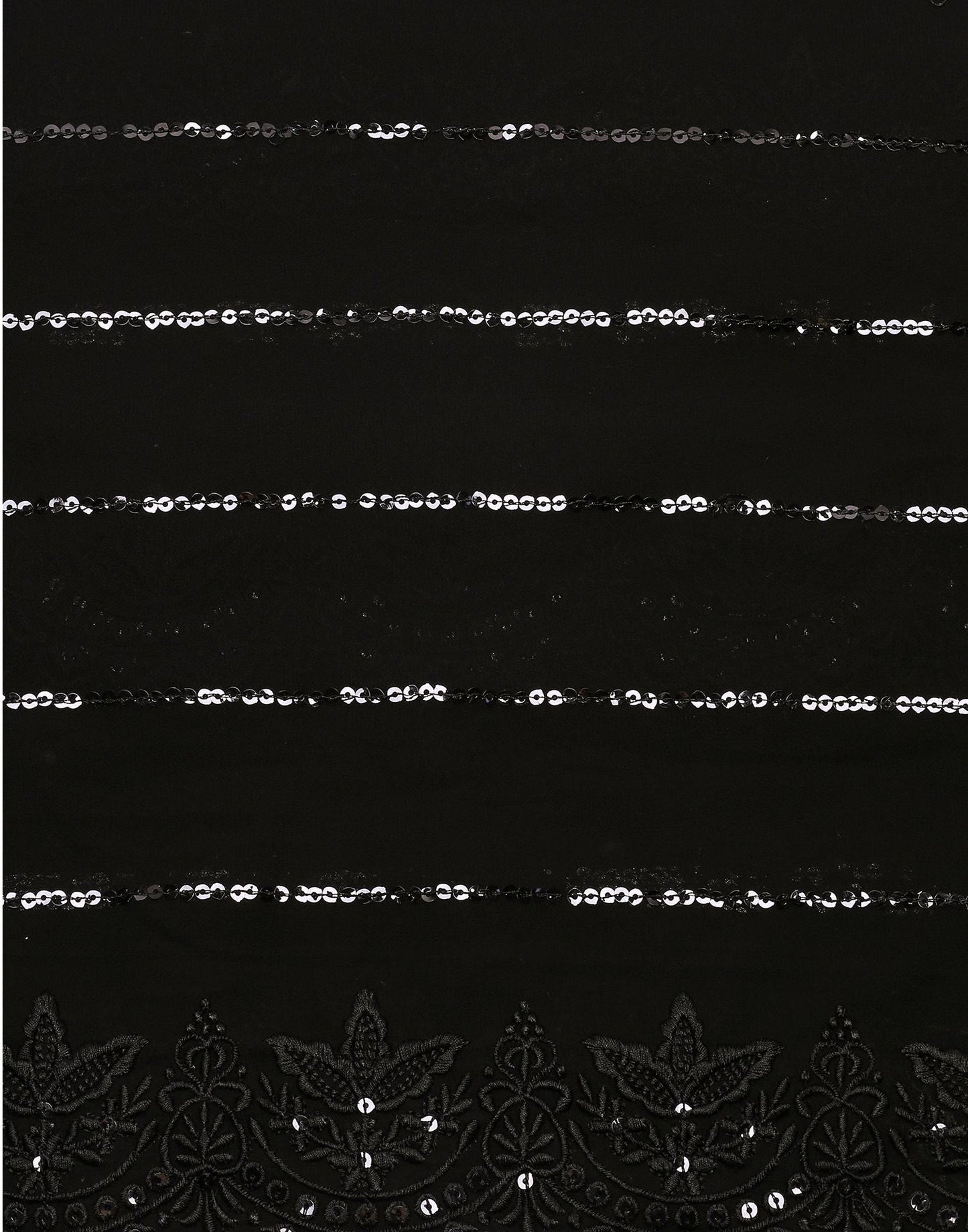 Black Sequence Saree | Leemboodi
