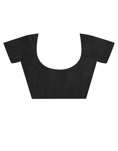 Black Silk Printed Saree | Sudathi