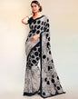 Black Silk Printed Saree | Sudathi