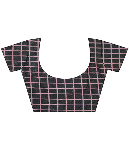 Light Grey Silk Printed Saree | Sudathi