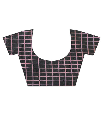 Grey Silk Printed Saree | Sudathi