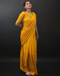 Turmeric Yellow Chiffon Printed Saree | Leemboodi