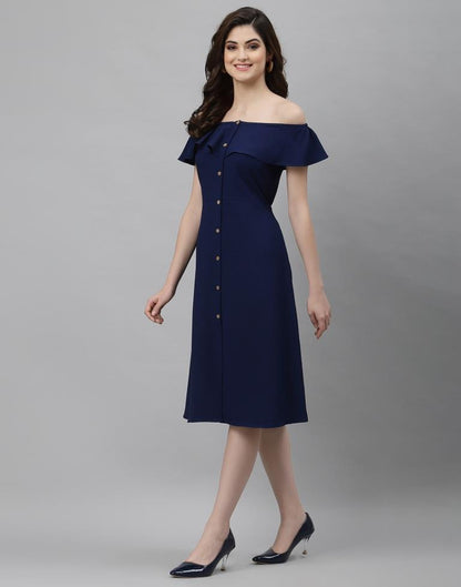 Blue Off Shoulder Dress | Sudathi