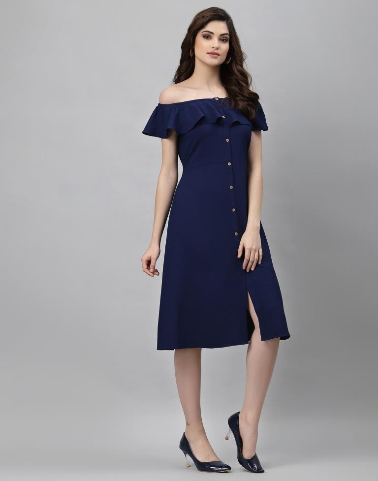 Blue Off Shoulder Dress | Sudathi