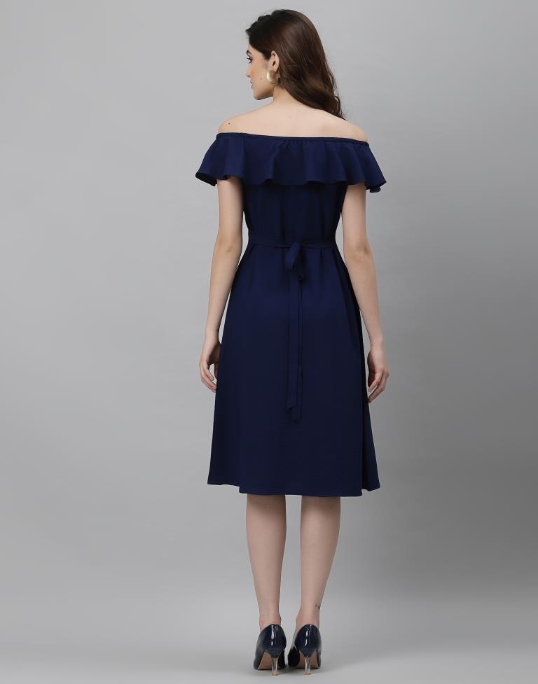 Blue Off Shoulder Dress | Sudathi