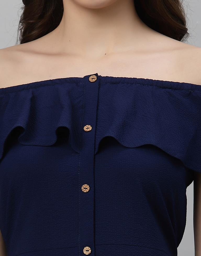 Blue Off Shoulder Dress | Sudathi
