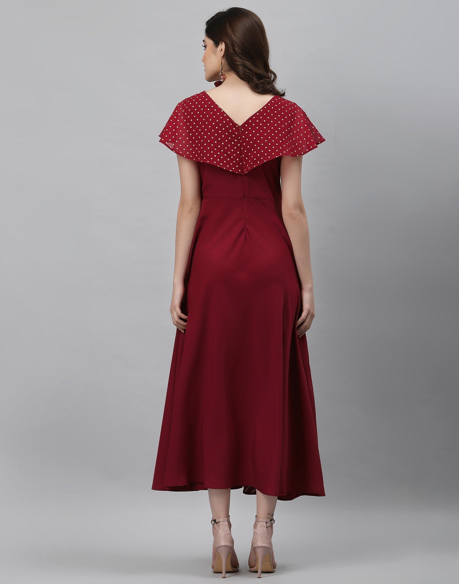 Maroon Solid Dress | Sudathi