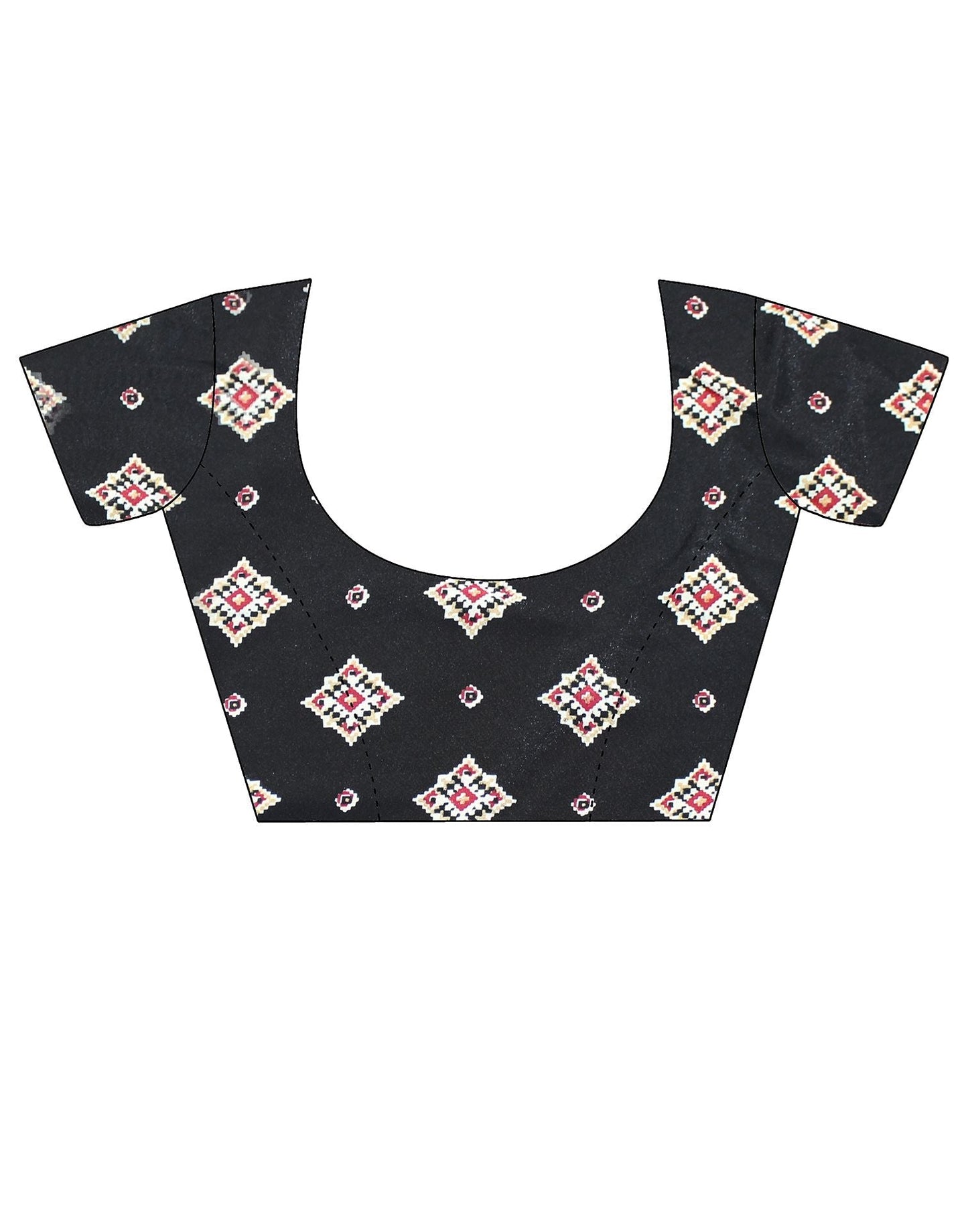 Black Silk Printed Saree | Sudathi