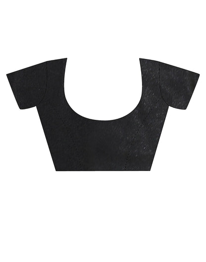 Black Silk Printed Saree | Sudathi