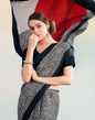 Black Silk Printed Saree | Sudathi