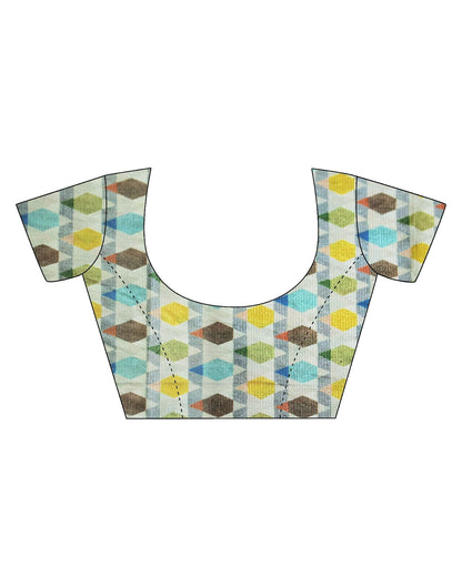 Cream Georgette Sequence Saree | Leemboodi