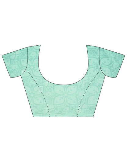 Turquoise Kanjivaram Silk Saree | Leemboodi